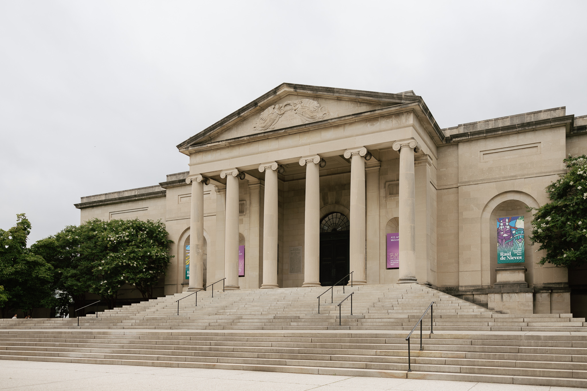 The Baltimore museum of art on overcast day showing the best wedding venues in Maryland