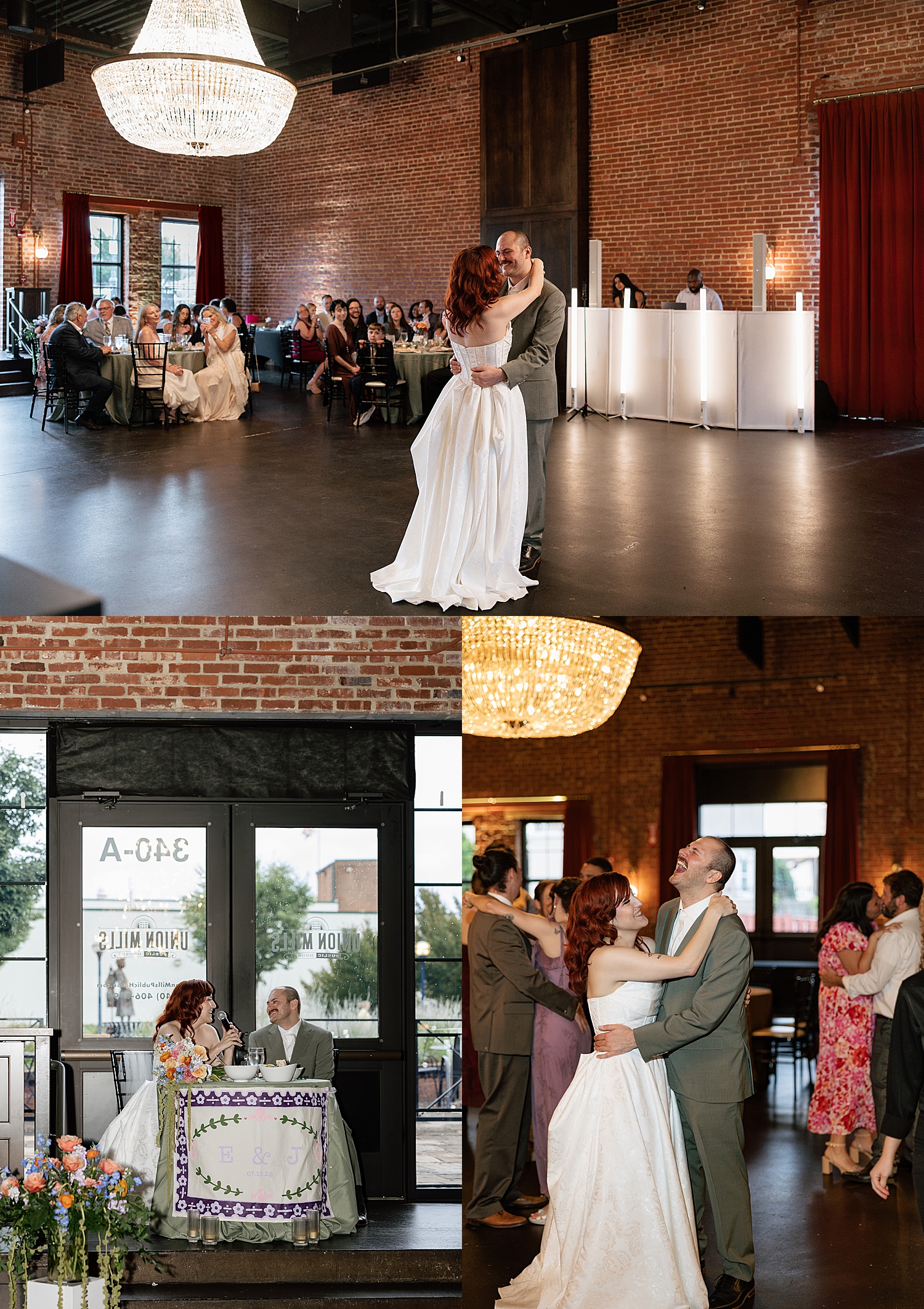 couple sway lovingly on dance floor by Sharp Impressions Photography