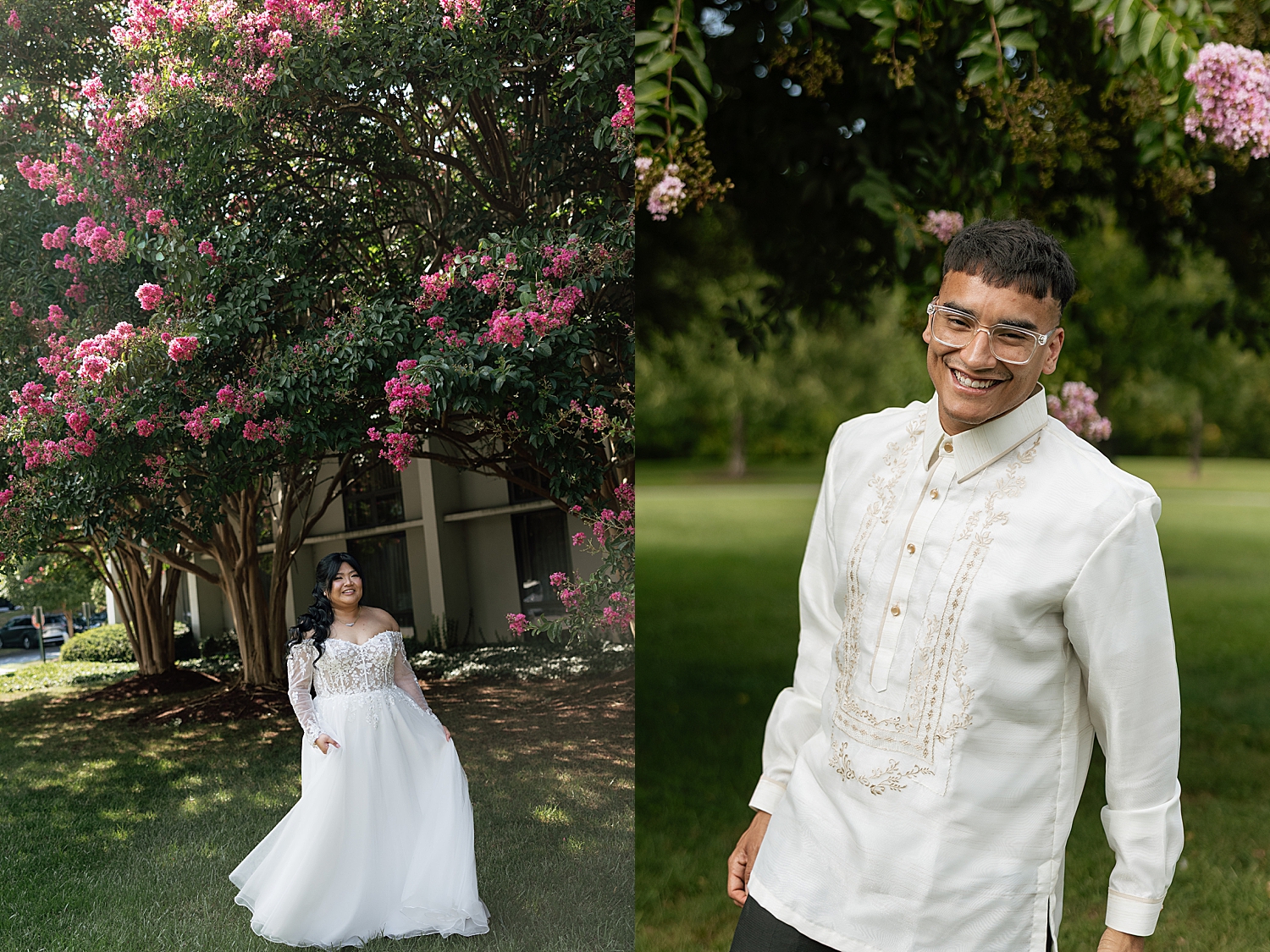 bride and groom on lawn at The Mansion at Strathmore